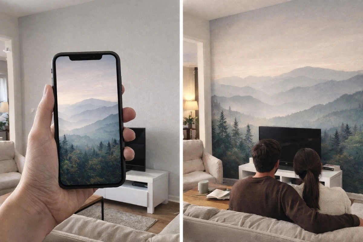 ai görselden duvar kağıdı baskısı